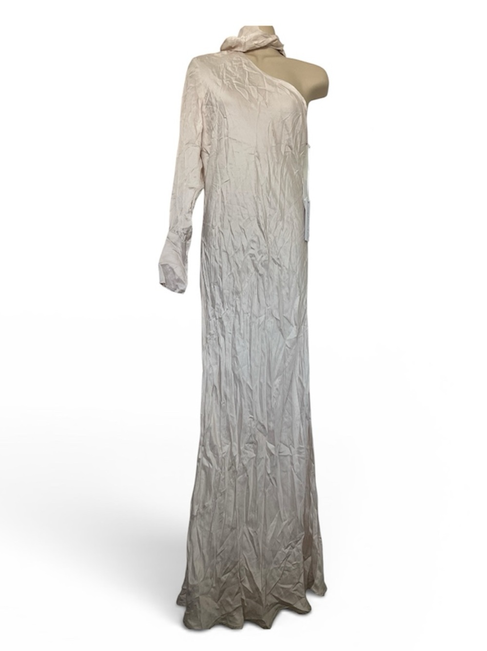 YFB - Ivory one shoulder maxi slip dress